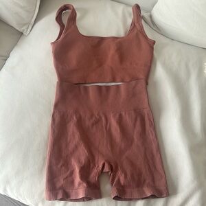 Pink matching workout set